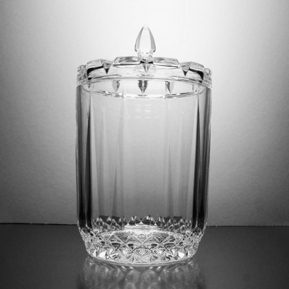 St. George Toscany Odyssey Cross Cut Clear Crystal Glass (EAPG) English Biscuit